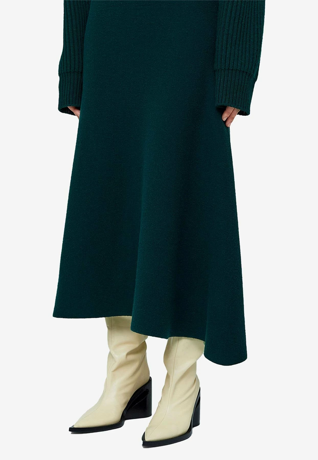 Jil Sander Reversible Asymmetric Midi Skirt Green 4 Jil Sander Reversible Asymmetric Midi Skirt Green - Image 4