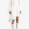 Off-White Diag Asymmetric Shirt Dress White