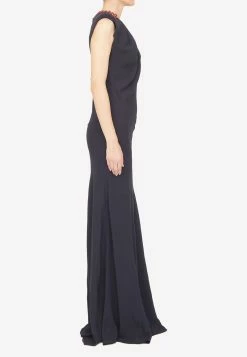Stella McCartney Chain Detail Long Dress Black 6 Stella McCartney Chain Detail Long Dress Black -Evening Dresses Popular Store MzI4ODQz