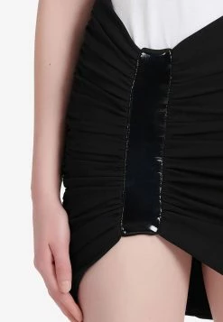Balmain Asymmetric Ruched Mini Skirt Black 7 Balmain Asymmetric Ruched Mini Skirt Black -Evening Dresses Popular Store MzIwOTA0