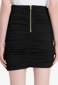 Balmain Asymmetric Ruched Mini Skirt Black 6 Balmain Asymmetric Ruched Mini Skirt Black -Evening Dresses Popular Store MzIwOTA1