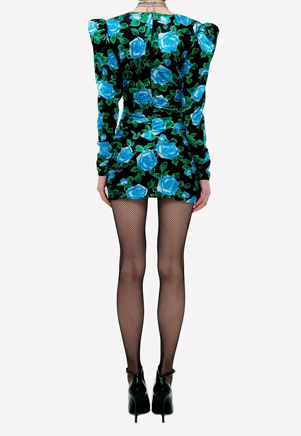 Alessandra Rich Floral Print Silk Mini Dress Multicolor 2 Alessandra Rich Floral Print Silk Mini Dress Multicolor - Image 2