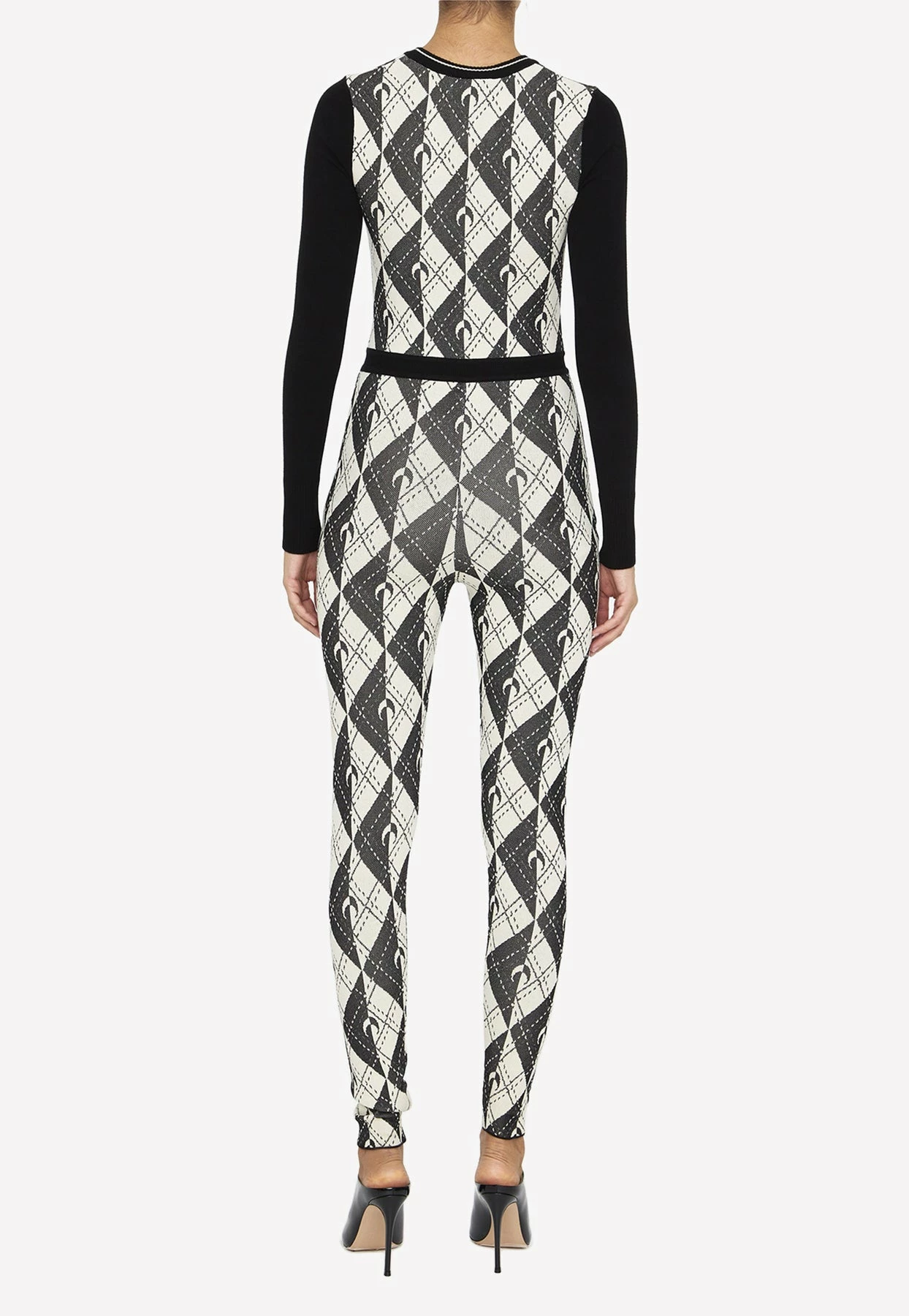 Marine Serre Royal Moon Knitted Cat-Suit Monochrome 4 Marine Serre Royal Moon Knitted Cat-Suit Monochrome - Image 4