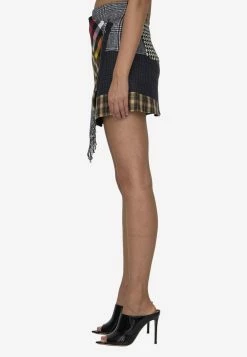 Marine Serre Clashing Tartans Mini Skirt In Wool Multicolor 6 Marine Serre Clashing Tartans Mini Skirt In Wool Multicolor -Evening Dresses Popular Store MzQ3MDgy