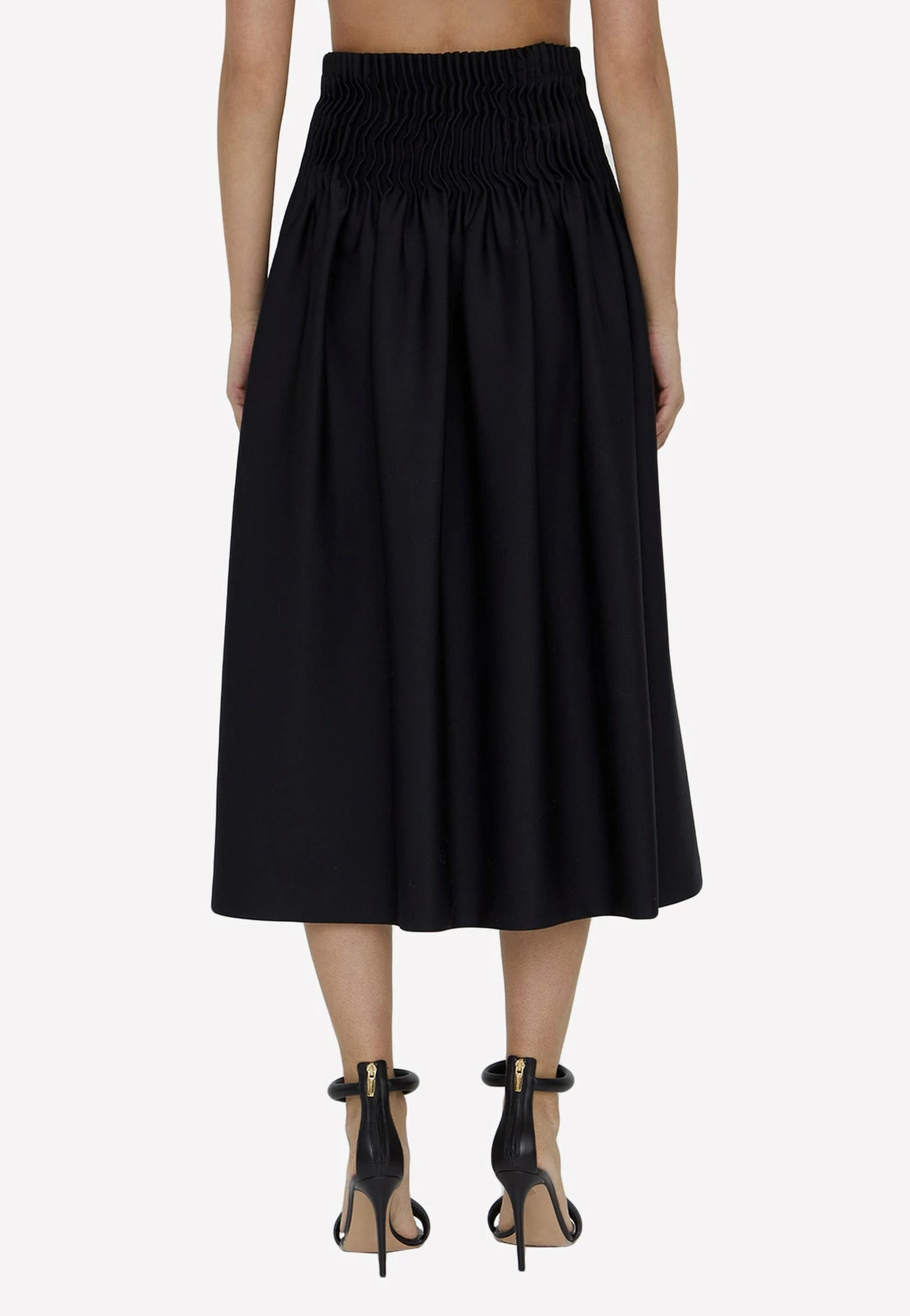 Max Mara Pleated Midi Skirt Black 4 Max Mara Pleated Midi Skirt Black - Image 4