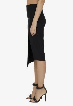 Off-White Tailored Midi Skirt Black -Evening Dresses Popular Store MzU1MTg5