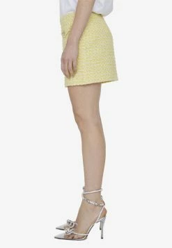 Alessandra Rich Tweed Lurex Mini Skirt Yellow 6 Alessandra Rich Tweed Lurex Mini Skirt Yellow -Evening Dresses Popular Store MzU2ODgx