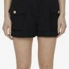 Balmain Grain De Poudre Cargo Shorts Black