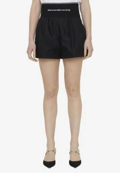 Alexander Wang Safari High-Waist Tailored Pants Black