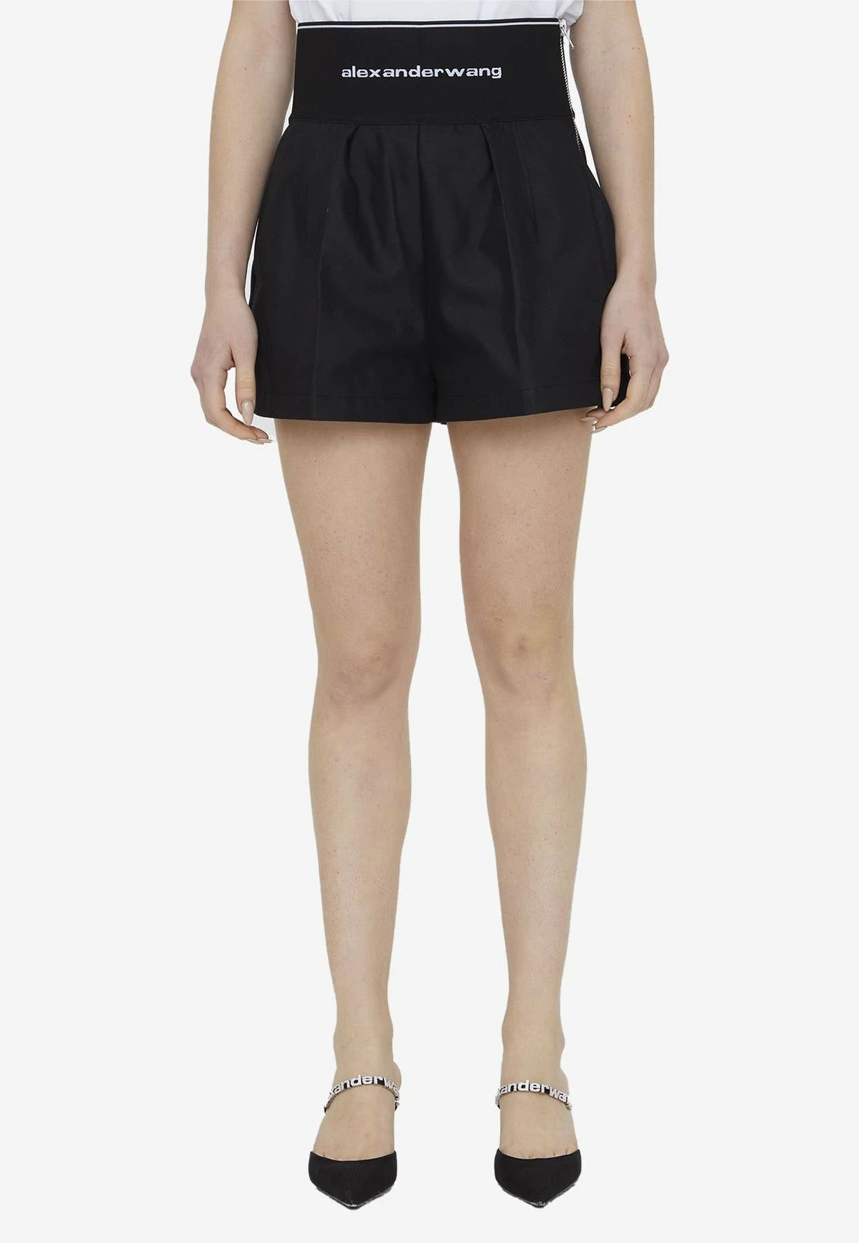 Alexander Wang Safari High-Waist Tailored Pants Black 1 Alexander Wang Safari High-Waist Tailored Pants Black