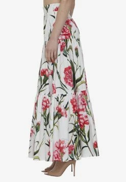 Dolce & Gabbana High-Waist Floral Long Skirt Multicolor -Evening Dresses Popular Store MzU3MDQ0