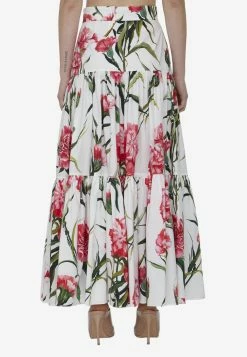 Dolce & Gabbana High-Waist Floral Long Skirt Multicolor -Evening Dresses Popular Store MzU3MDQ1