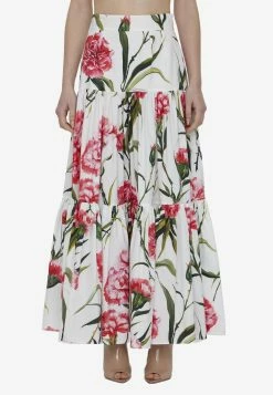 Dolce & Gabbana High-Waist Floral Long Skirt Multicolor