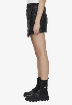 Moncler Plaid Quilted Mini Wrap Skirt Black -Evening Dresses Popular Store MzU4NTc2