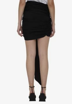 The Attico Fran Draped Mini Skirt Black -Evening Dresses Popular Store MzUwNDg3