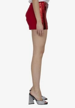 The Attico Rue Rectangular Sequin Mini Skirt Red 6 The Attico Rue Rectangular Sequin Mini Skirt Red -Evening Dresses Popular Store MzUwNTAz