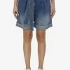 Golden Goose DB Belted Denim Shorts Blue