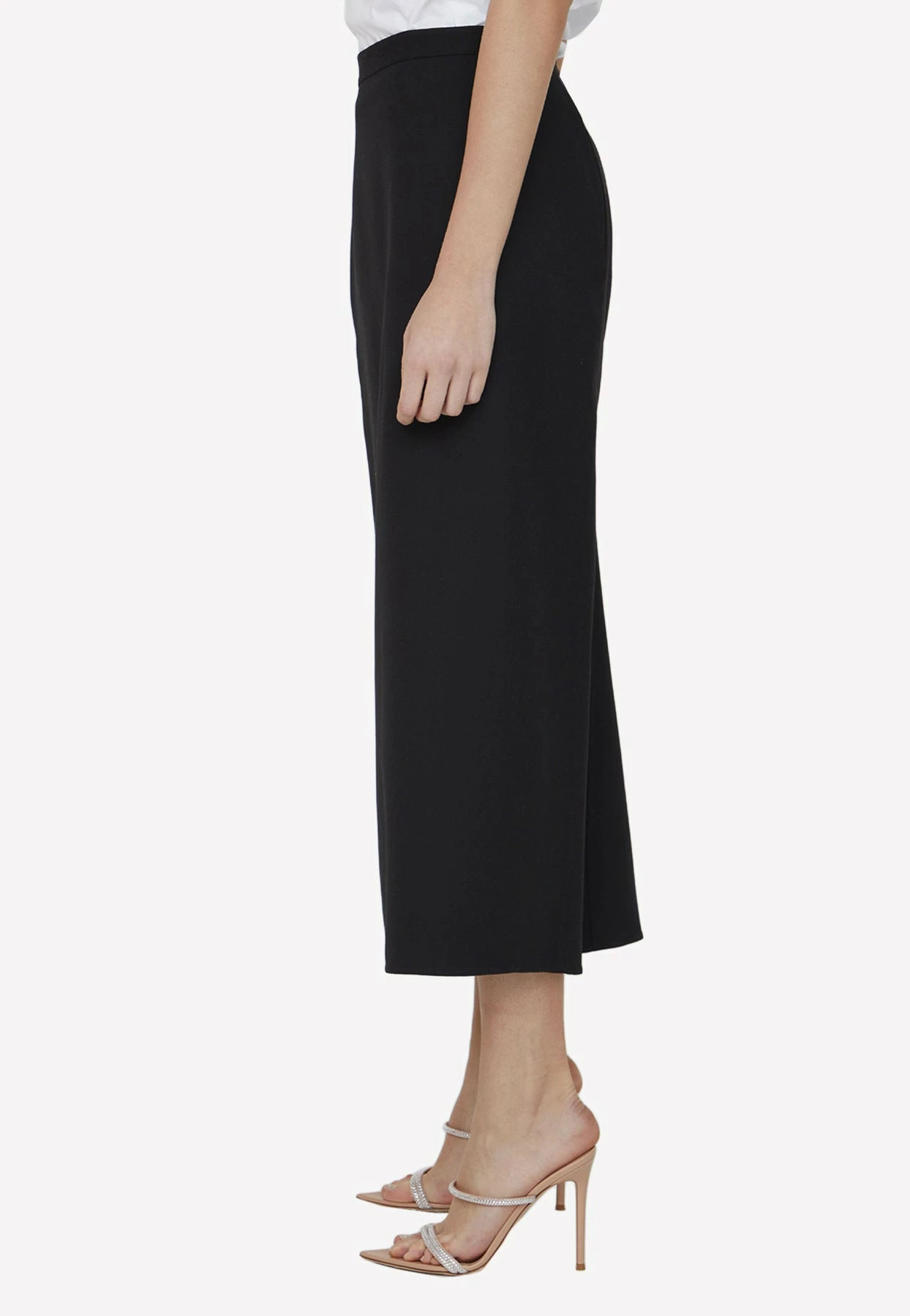 The Row Avianna Midi Skirt In Wool Black 3 The Row Avianna Midi Skirt In Wool Black - Image 3