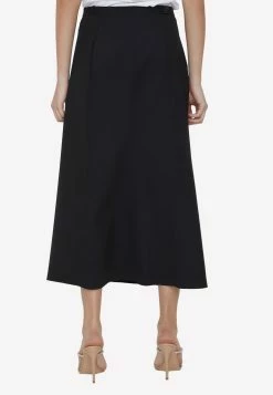 The Row Avianna Midi Skirt In Wool Black 7 The Row Avianna Midi Skirt In Wool Black -Evening Dresses Popular Store MzUzNjYw