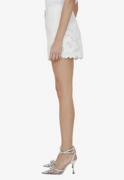 Self-Portrait Openwork Mini Shorts White 6 Self-Portrait Openwork Mini Shorts White -Evening Dresses Popular Store MzUzNjc0