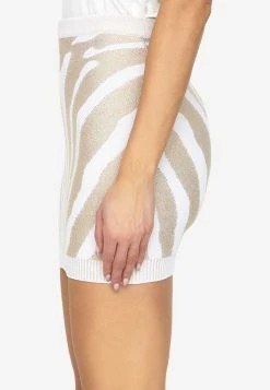 Balmain Zebra Knit Mini Skirt White 6 Balmain Zebra Knit Mini Skirt White -Evening Dresses Popular Store MzYwOTc1