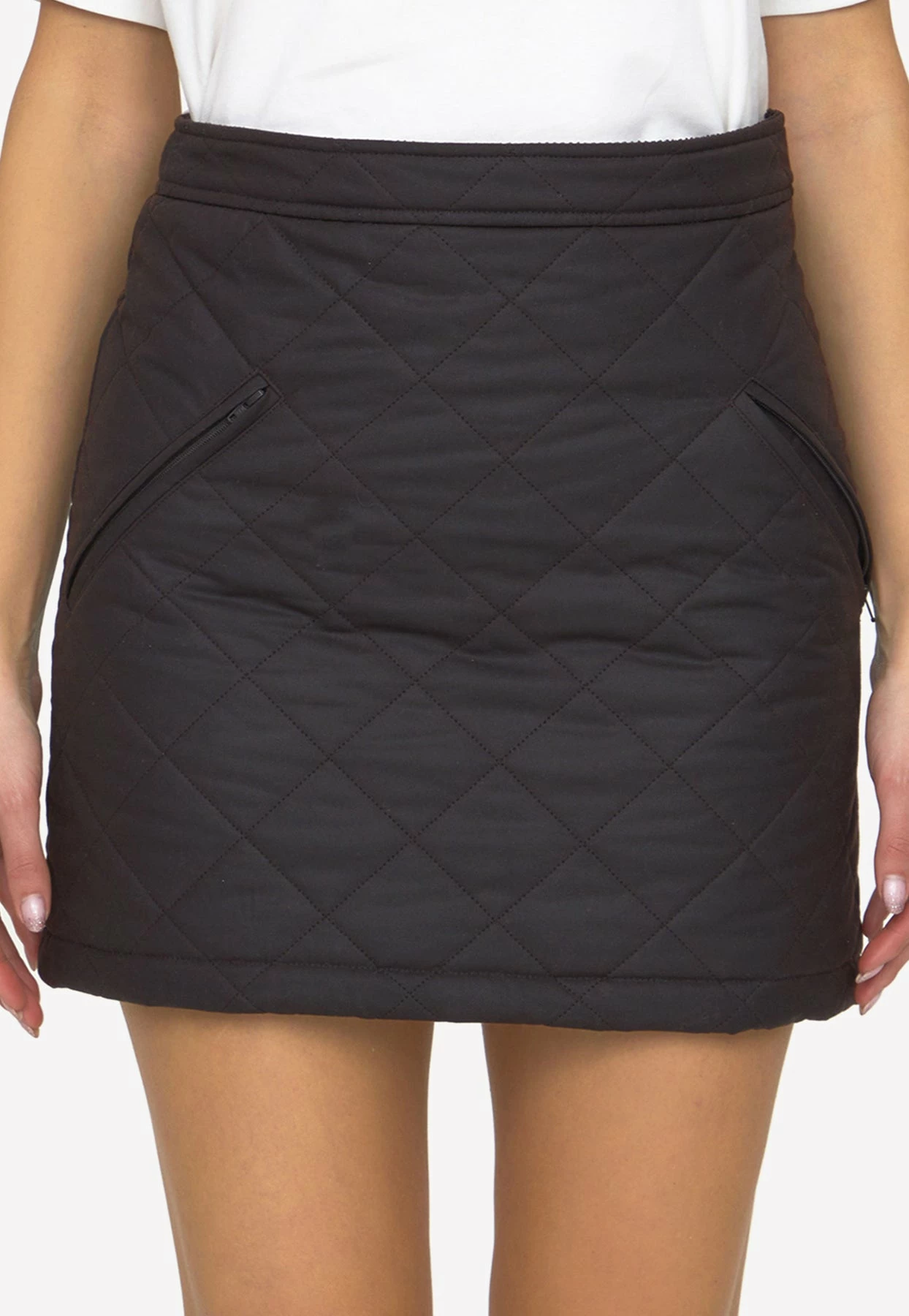 Burberry Quilted Mini Skirt Brown 1 Burberry Quilted Mini Skirt Brown