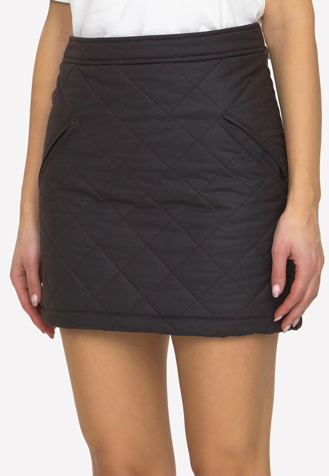 Burberry Quilted Mini Skirt Brown 2 Burberry Quilted Mini Skirt Brown - Image 2