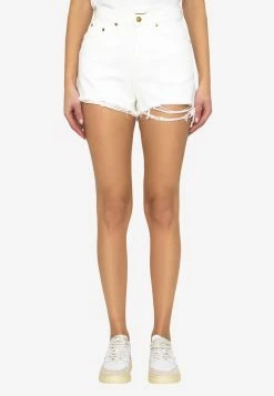 Golden Goose DB Journey High-Waisted Mini Shorts White