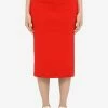 Marc Jacobs Jersey Pencil Skirt Red