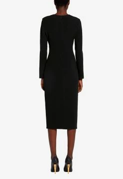 Roberto Cavalli Tiger Tooth Zip Midi Dress Black 6 Roberto Cavalli Tiger Tooth Zip Midi Dress Black -Evening Dresses Popular Store NQT109 20HR005 2005051 283 29