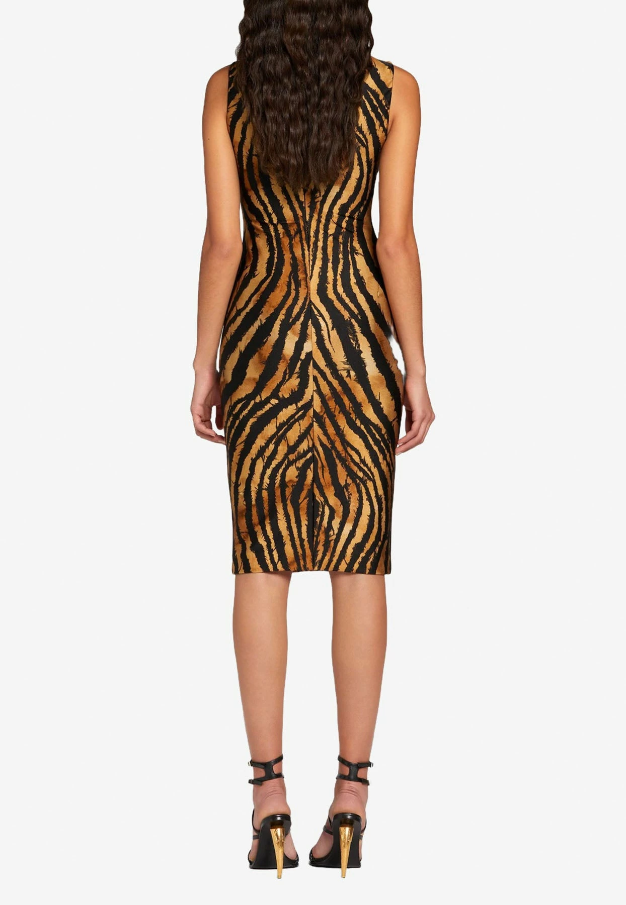 Roberto Cavalli Freedom Tiger Print Dress Brown 2 Roberto Cavalli Freedom Tiger Print Dress Brown - Image 2