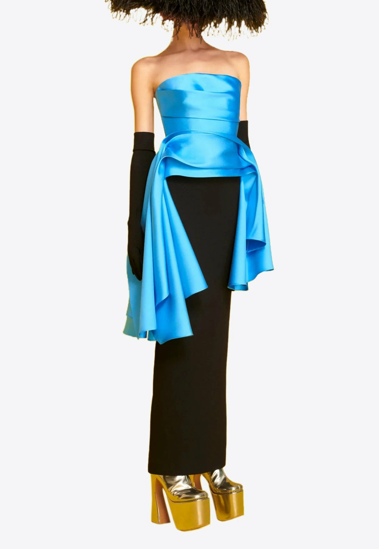 Solace London Darra Strapless Maxi Dress Blue 1 Solace London Darra Strapless Maxi Dress Blue