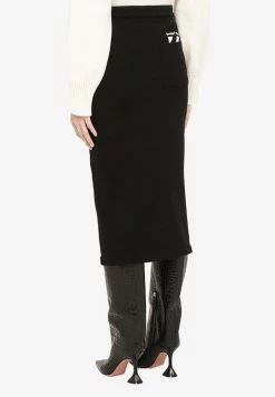 Off-White Jersey' Midi Pencil Skirt Black 7 Off-White Jersey' Midi Pencil Skirt Black -Evening Dresses Popular Store OWCK003C99JER001 K OFFW 1001.d
