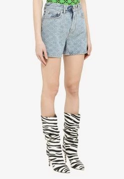 Off-White Arrows-Pattern Denim Shorts Blue 7 Off-White Arrows-Pattern Denim Shorts Blue -Evening Dresses Popular Store OWYC007S22DEN002 K OFFW 4040.c