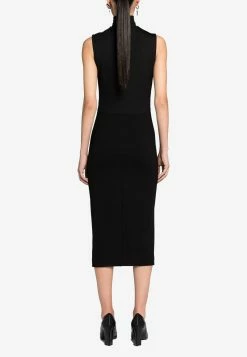 Roberto Cavalli Panther Head Gathered Midi Dress Black 6 Roberto Cavalli Panther Head Gathered Midi Dress Black -Evening Dresses Popular Store PKT107 20JE012 2005051 203