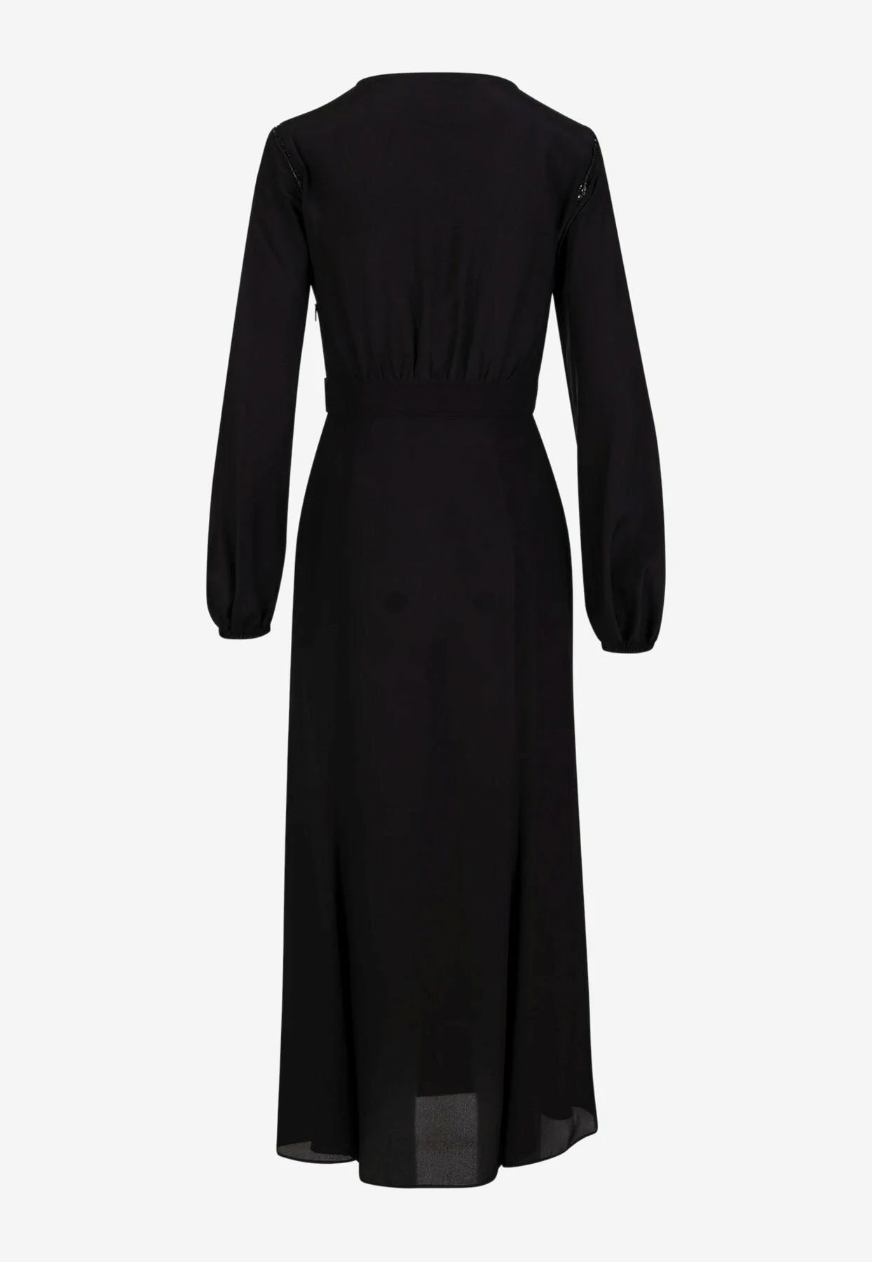 Roberto Cavalli Long-Sleeved Tiger Tooth Midi Dress Black 2 Roberto Cavalli Long-Sleeved Tiger Tooth Midi Dress Black - Image 2