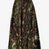 Roberto Cavalli Python Print Pleated Midi Skirt Multicolor