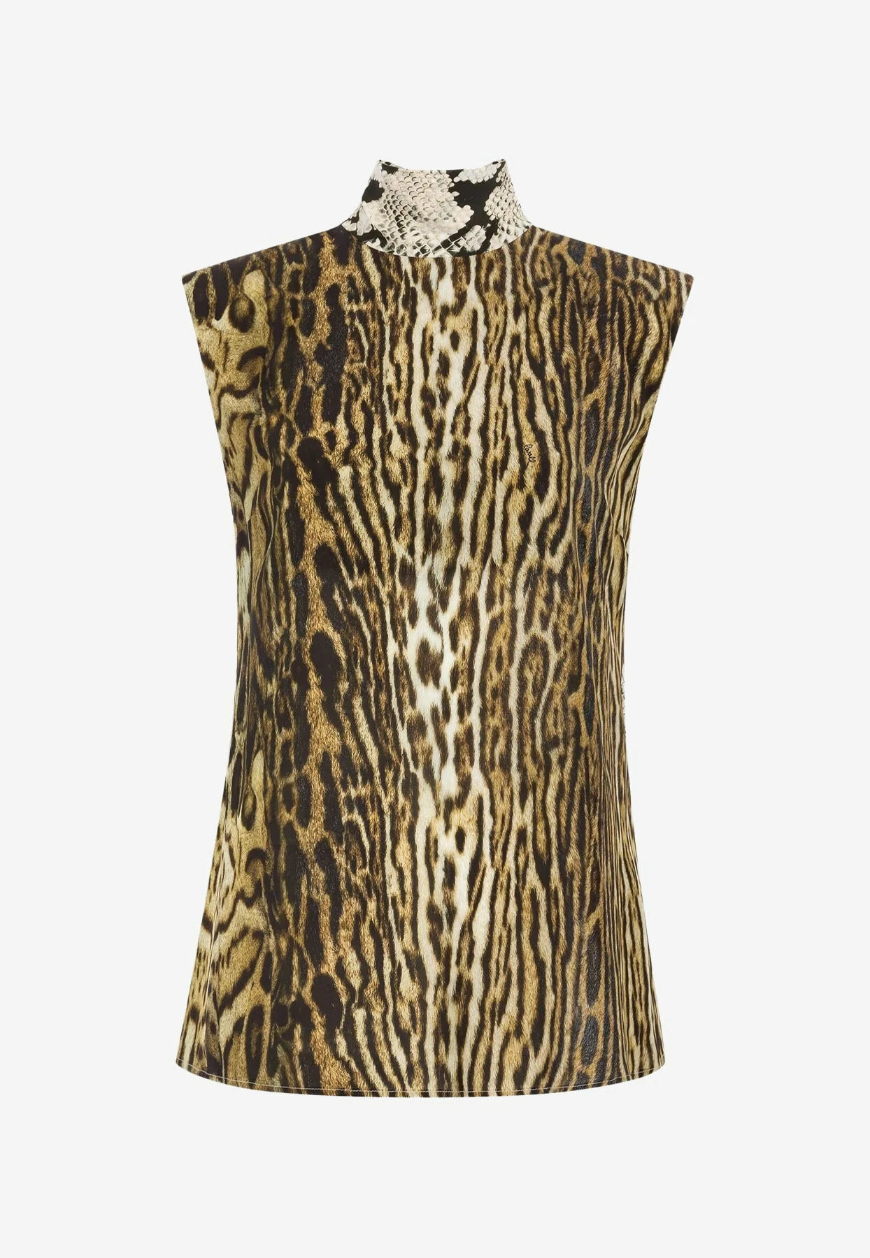 Roberto Cavalli Animal Print Tie-Neck Top Multicolor 4 Roberto Cavalli Animal Print Tie-Neck Top Multicolor - Image 4