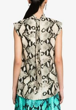 Roberto Cavalli Animal Print Tie-Neck Top Multicolor 6 Roberto Cavalli Animal Print Tie-Neck Top Multicolor -Evening Dresses Popular Store PKT605 205LE37 20D0262 203