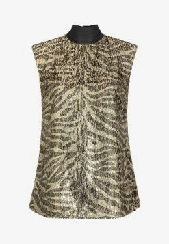 Roberto Cavalli Zebra-Jacquard Sleeveless Top Multicolor 7 Roberto Cavalli Zebra-Jacquard Sleeveless Top Multicolor -Evening Dresses Popular Store PKT605 20FC001 2001662