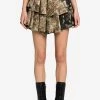 Roberto Cavalli Floral-Brocade Mini Skirt Multicolor