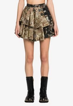 Roberto Cavalli Floral-Brocade Mini Skirt Multicolor