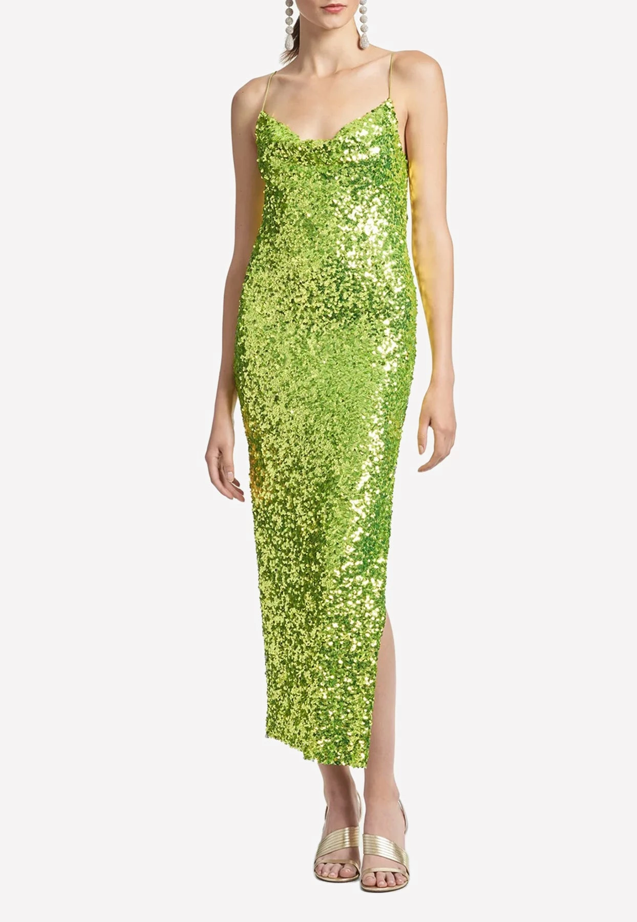 Sachin & Babi Sanza Sequin Embellished Midi Dress Green 1 Sachin & Babi Sanza Sequin Embellished Midi Dress Green