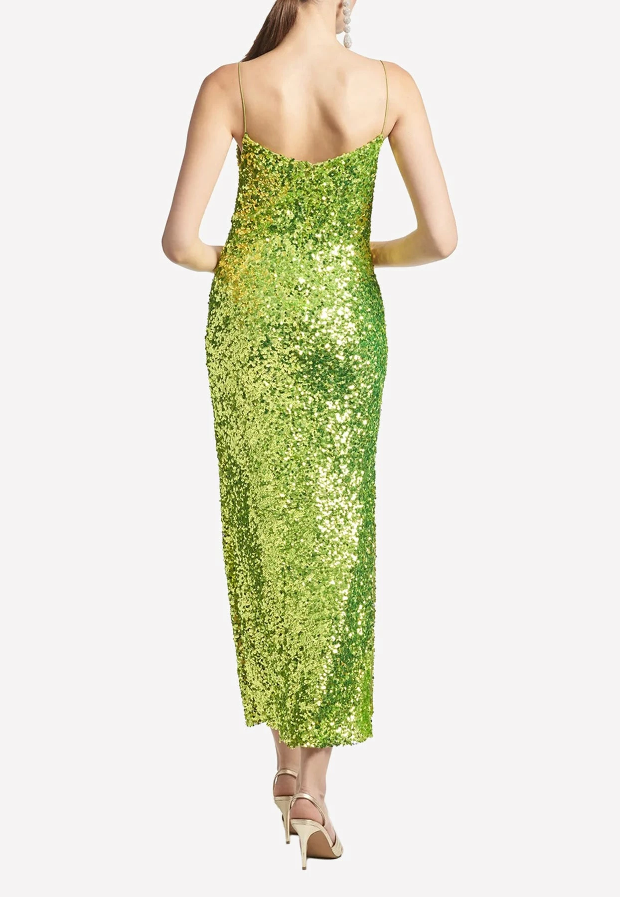 Sachin & Babi Sanza Sequin Embellished Midi Dress Green 3 Sachin & Babi Sanza Sequin Embellished Midi Dress Green - Image 3