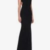 Rachel Gilbert Cecilio Crystal-Embellished Gown Black