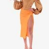 Khirzad Femme Roma Ruched Skirt Orange