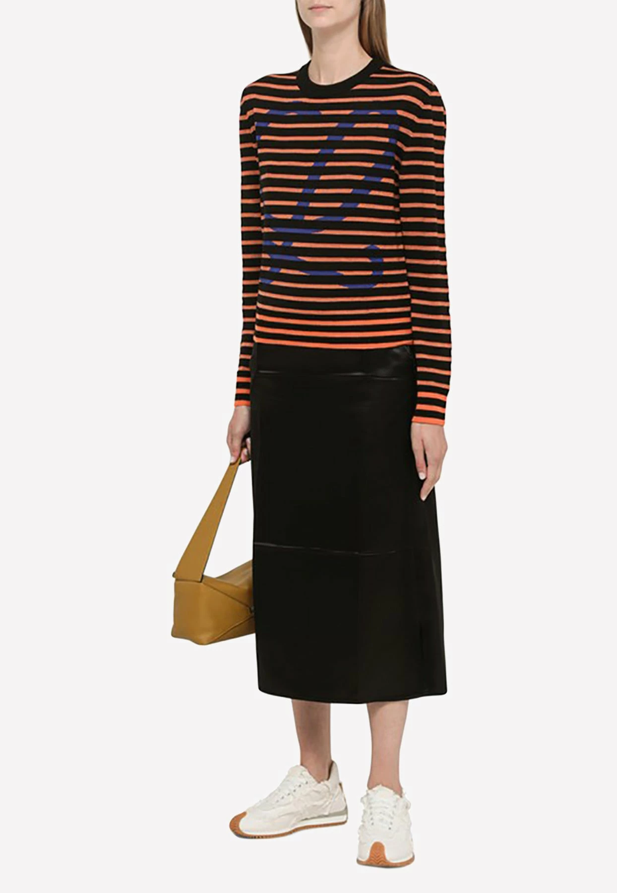 Loewe Satin Midi Pencil Skirt Black 2 Loewe Satin Midi Pencil Skirt Black - Image 2