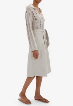 Jonathan Simkhai Shyla Tie-Waist Leather Skirt Gray -Evening Dresses Popular Store Shyla 20Vegan 20Leather 20Skirt 3