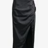 Elliatt Eva High-Waist Satin Skirt Black