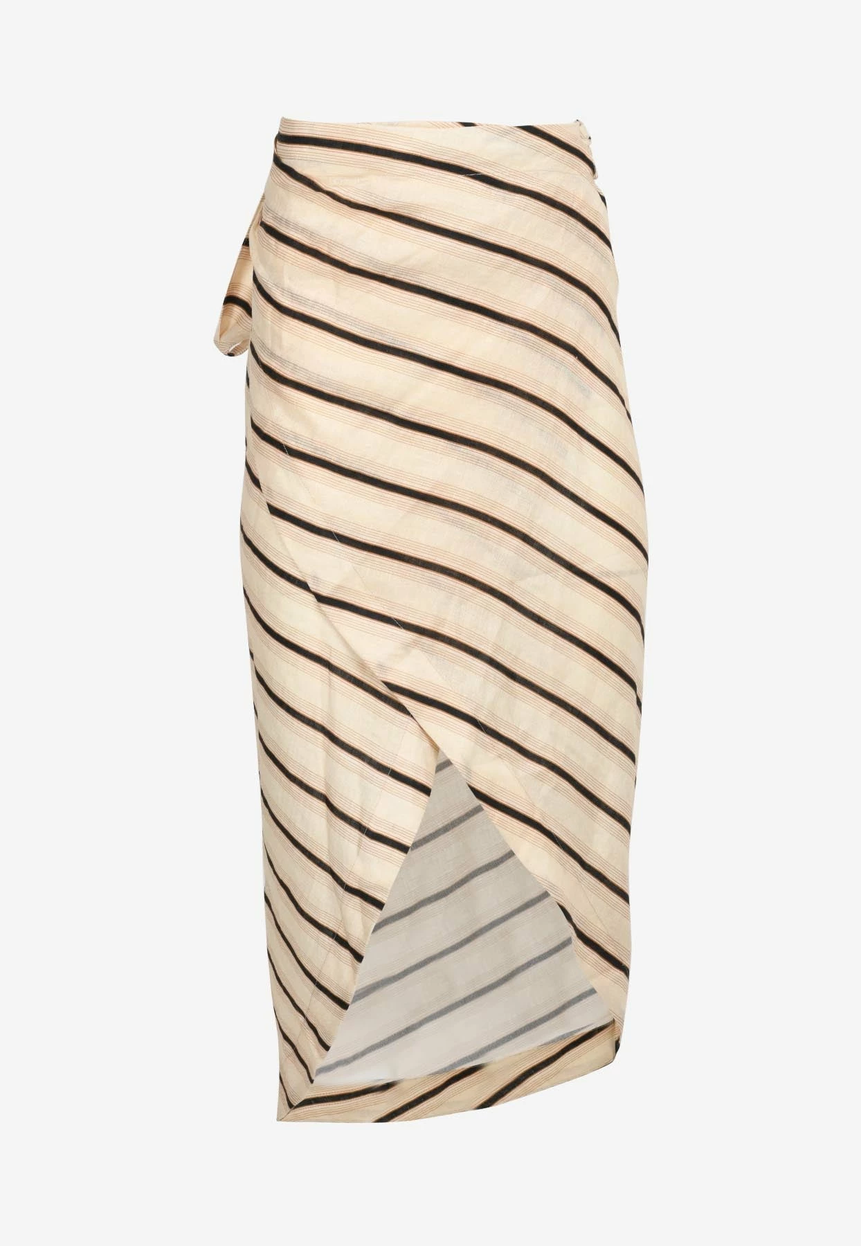 Pink Filosofy Positano Striped Wrap Skirt Beige 1 Pink Filosofy Positano Striped Wrap Skirt Beige